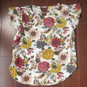 LOFT Multicolor Floral Blouse